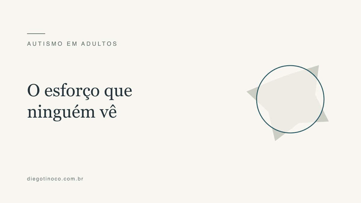 Masking no autismo: o esforço invisível de corresponder ao esperado